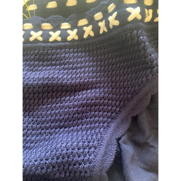 Shoshanna Women's Navy Blue Crochet Knit Beach Swim Bottom XL NWT - Picture 3 of 4